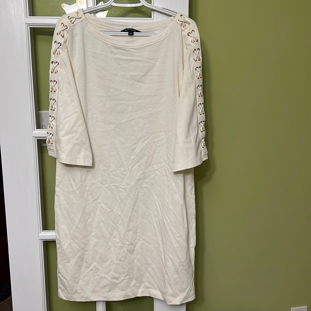 Ralph Lauren Dress, Size Large, Cream